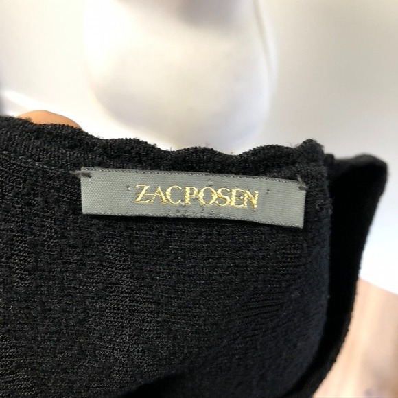 Zac Posen Cardigan Sweater Jumper Womens Medium Black Jacquard Whimsigoth - Picture 6 of 9